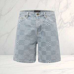 Louis Vuitton Checkered Denim Shorts